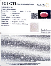 5.50 Ratti Natural New Burma Ruby with Govt. Lab Certificate-(3441)